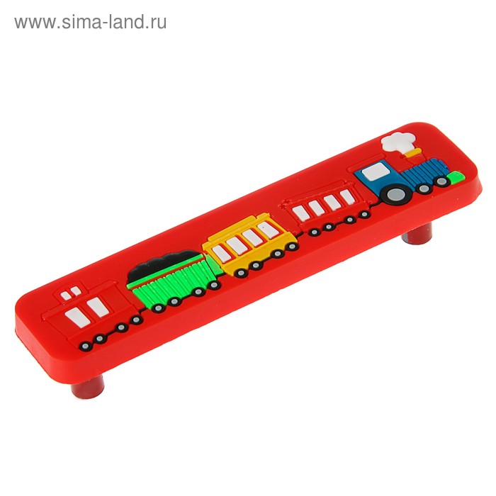 

Ручка скоба детская KID 034, "Паровозик", м/о 96 мм, резиновая, красная