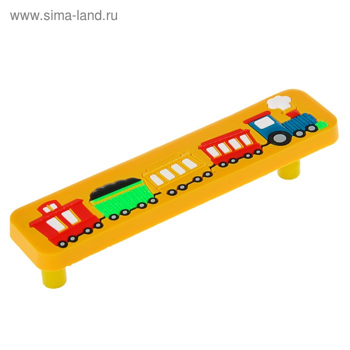 

Ручка скоба детская KID 034, "Паровозик", м/о 96 мм, резиновая, желтая