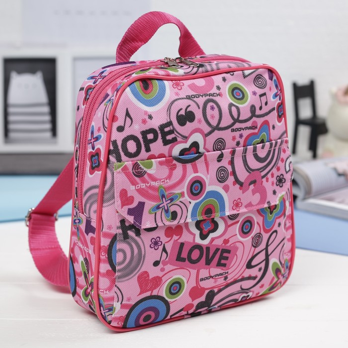 Рюкзак детский на молнии, 1 отдел, наружный карман, цвет розовый