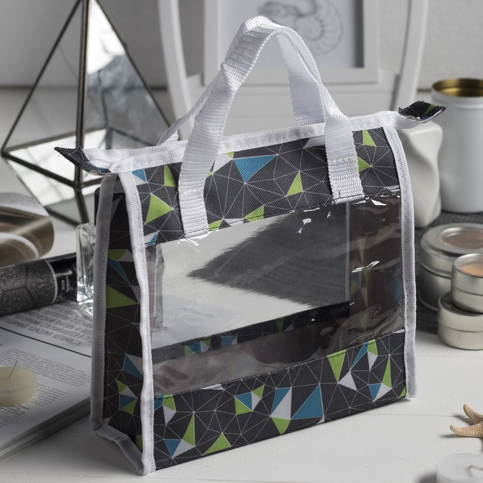 Косметичка банная "Фитнес", отделение на молнии, цвет белый/разноцветный