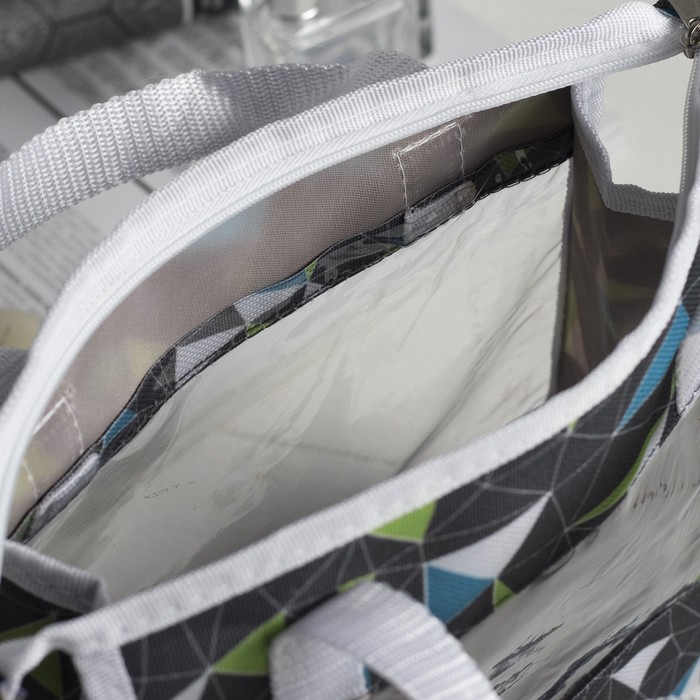 Косметичка банная "Фитнес", отделение на молнии, цвет белый/разноцветный