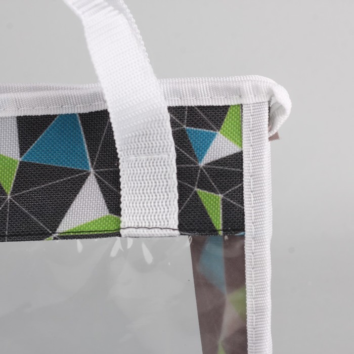 Косметичка банная "Фитнес", отделение на молнии, цвет белый/разноцветный