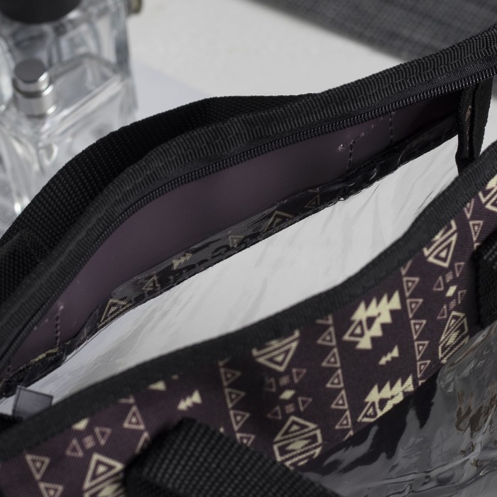 Косметичка банная "Фитнес", отделение на молнии, цвет коричневый