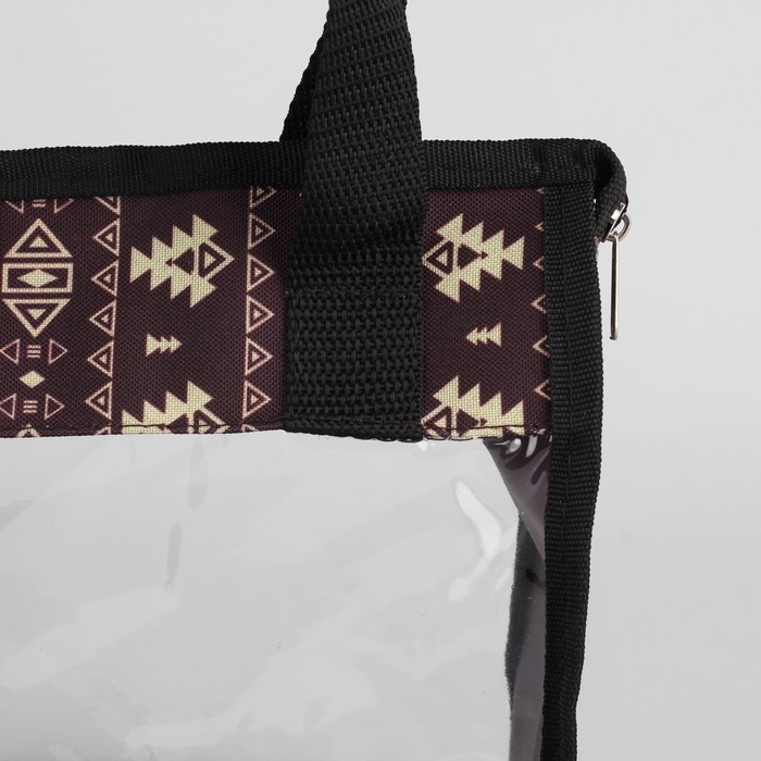 Косметичка банная "Фитнес", отделение на молнии, цвет коричневый