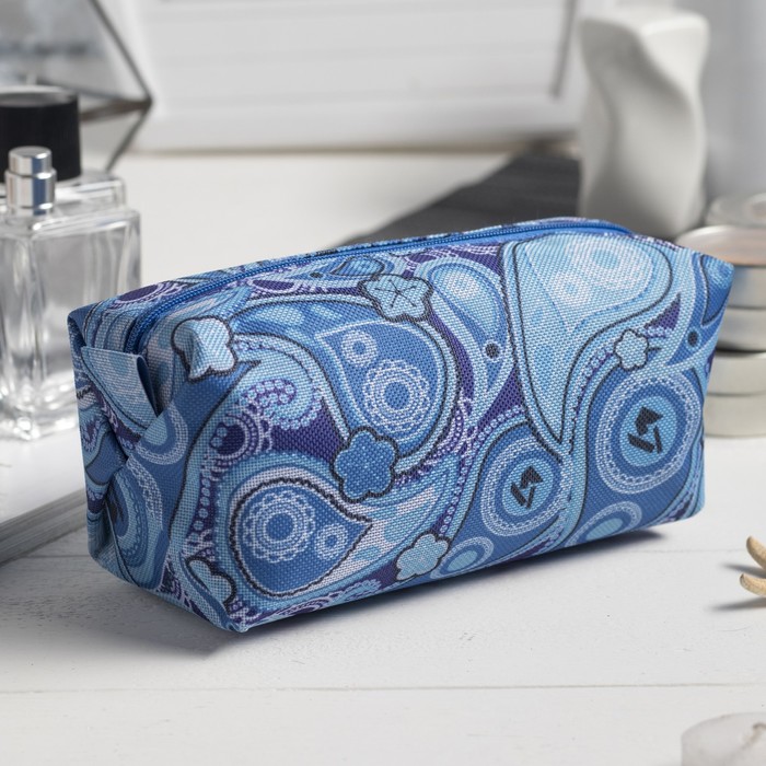 Косметичка дорожная, 1 отдел на молнии, цвет голубой