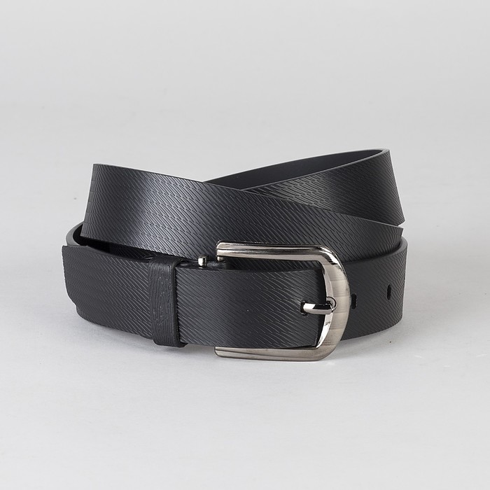 Ремень мужской, винт, пряжка под металл, цвет чёрный