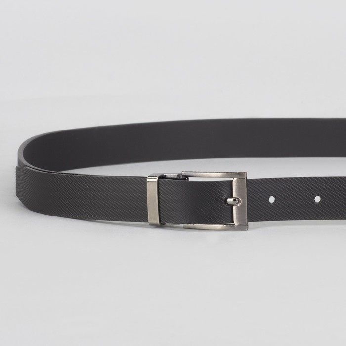 Ремень детский, винт, пряжка под тёмный металл, цвет чёрный