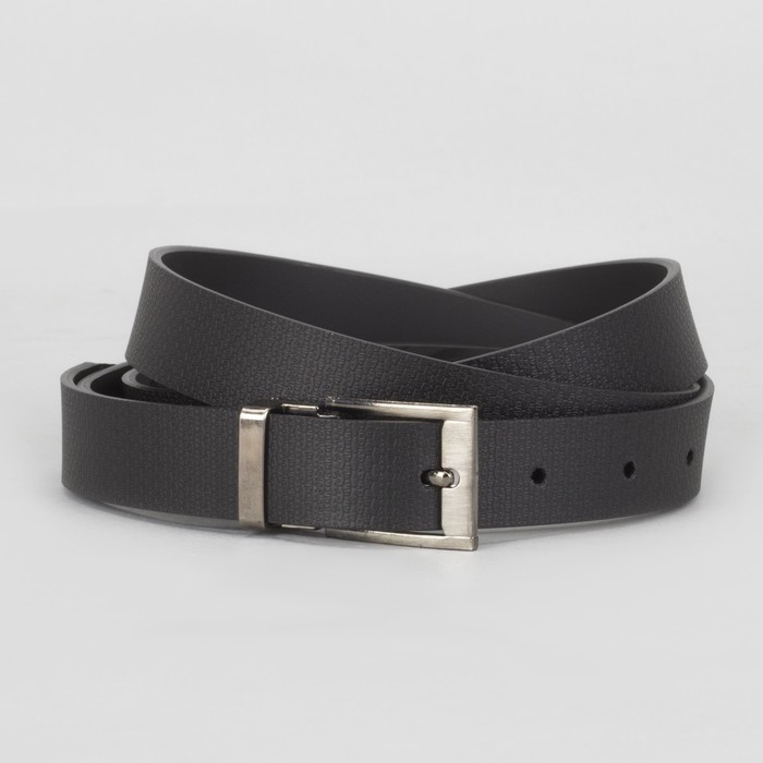 Ремень детский, винт, пряжка под тёмный металл, цвет чёрный