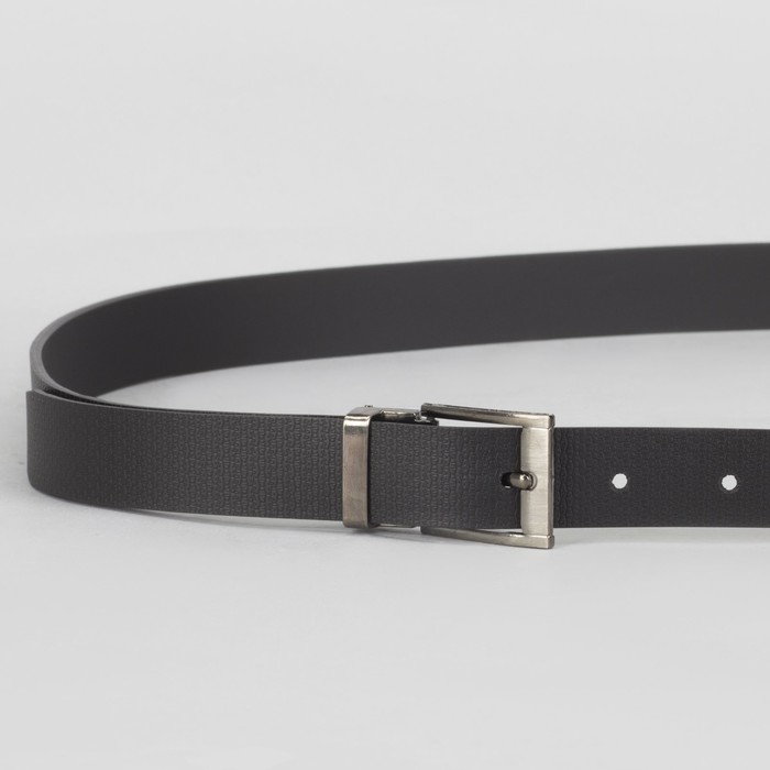 Ремень детский, винт, пряжка под тёмный металл, цвет чёрный