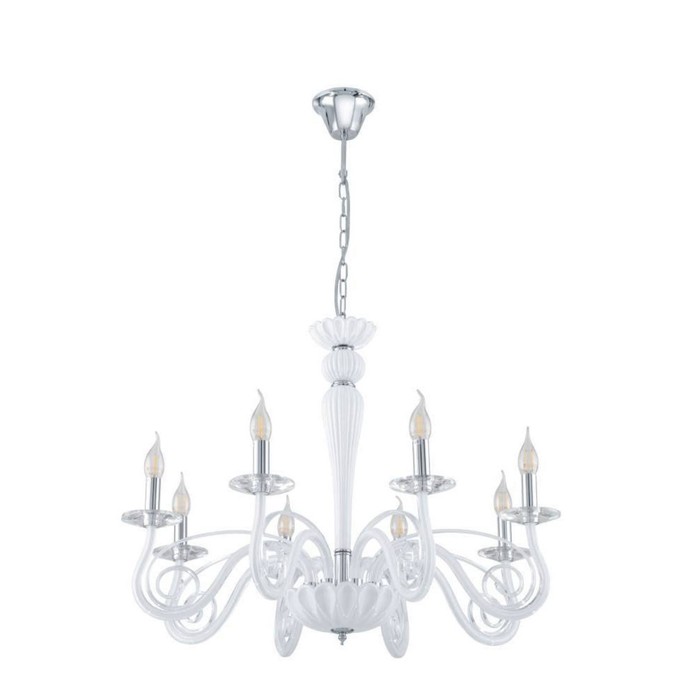 Люстра MEDUNO 8x40Вт Е14 хром 76x76x58см