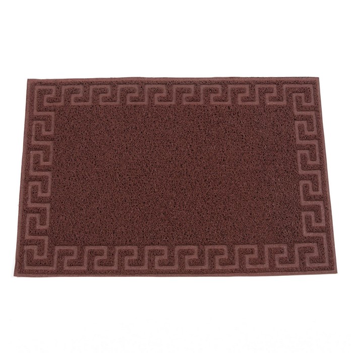 Коврик "Spongy" Меандр 40х60 см, цвет коричневый