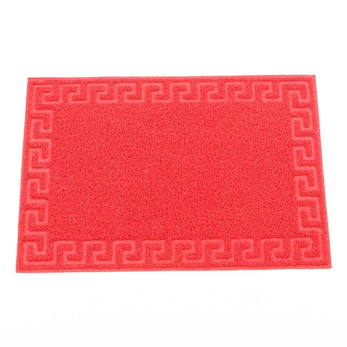 Коврик "Spongy" Меандр 40х60 см, цвет красный