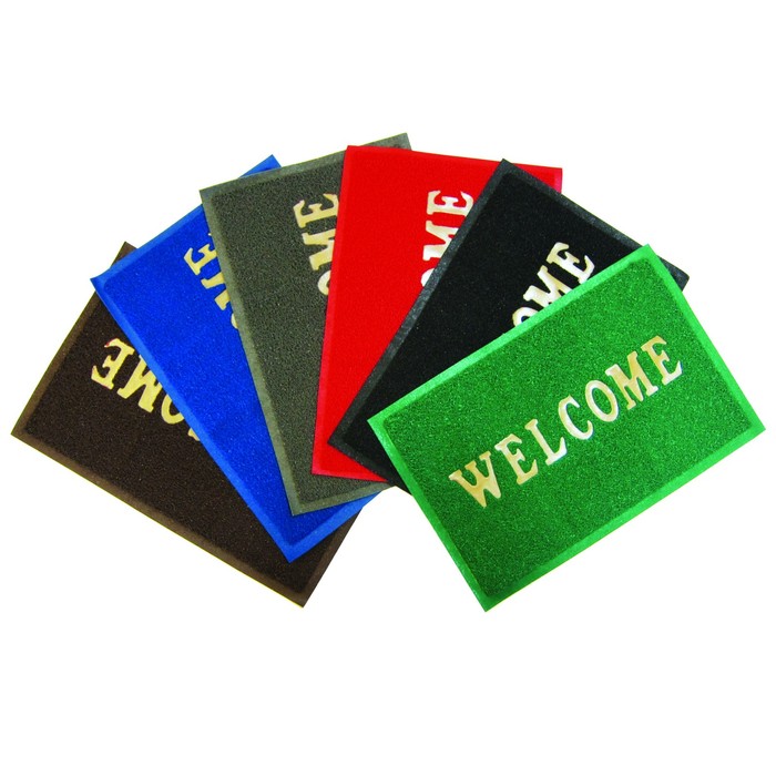 Коврик "Spongy" Welcome 40х60 см, цвет красный