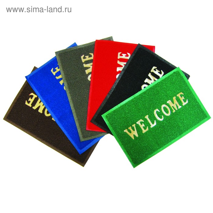 фото Коврик "spongy" welcome 50х80 см, цвет коричневый sunstep