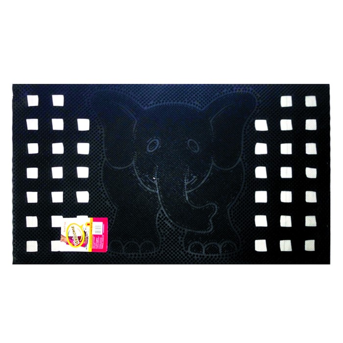 Коврик резиновый 45х75 см "Слоник" черный
