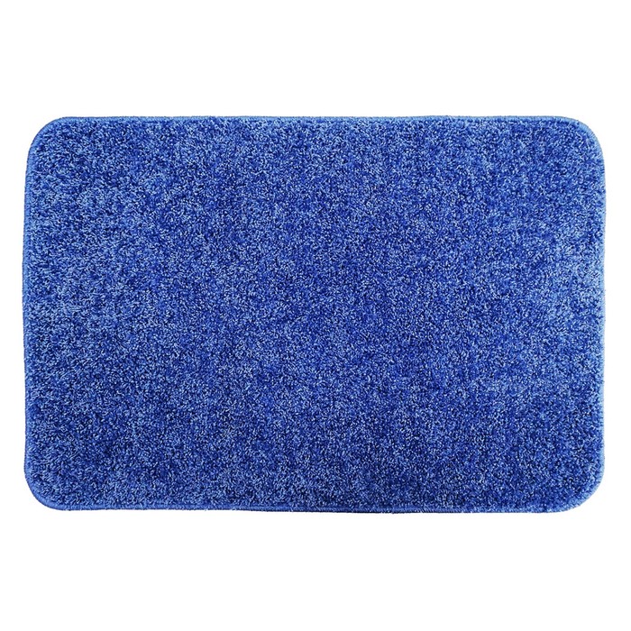 Коврик ворсовый "Каролина" 80х150 см, цвет синий