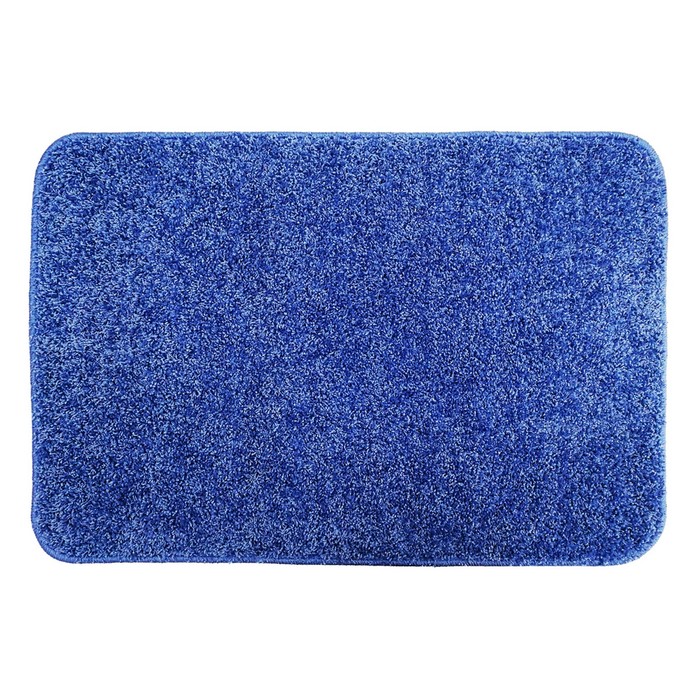 Коврик ворсовый "Каролина" 100х200 см, цвет синий
