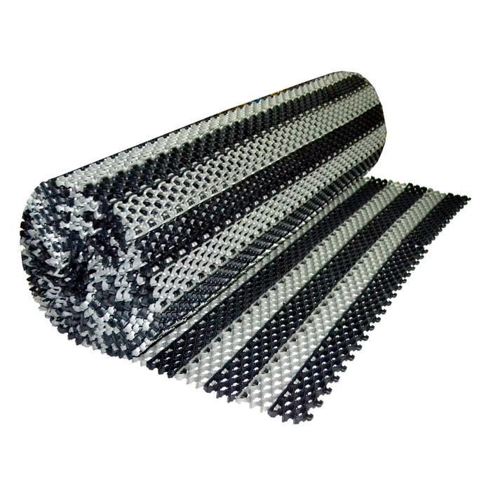 Коврик-дорожка противоскользящий "Defender" 14/10мм 1х6 м, цвет чёрно-серый