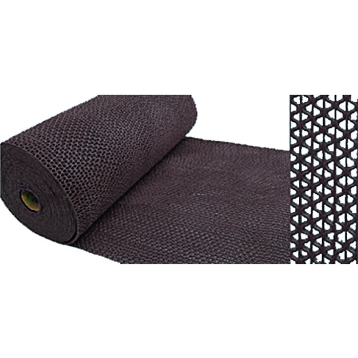 Коврик-дорожка противоскользящий "Zig-Zag" 5мм 0,9х12 м, цвет коричневый