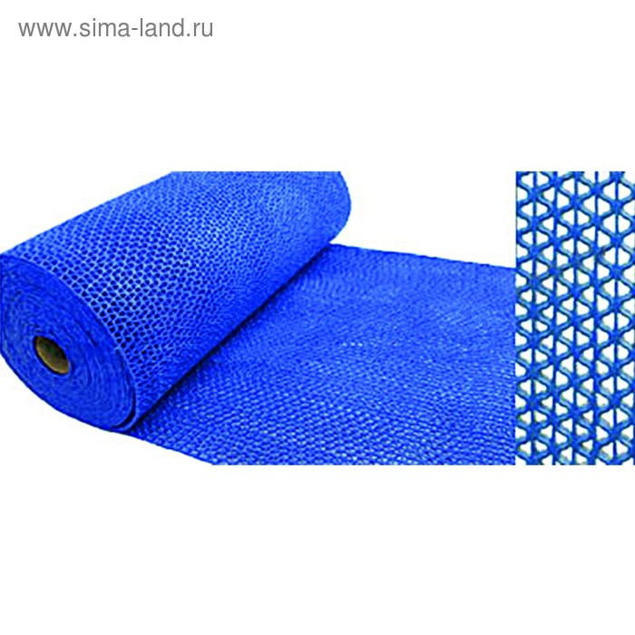 Коврик-дорожка противоскользящий Zig-Zag 5мм 0,9х12 м, цвет синий коврик против скольжения zig zag 5мм 0 9м голубой