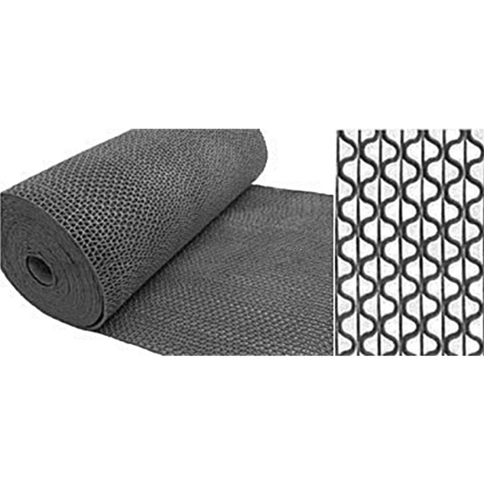 Коврик-дорожка противоскользящий "Zig-Zag" 8,5мм 0,9х12 м, цвет серый