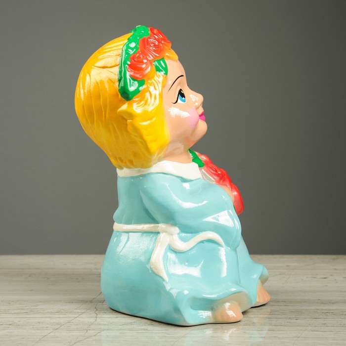 Копилка "Деовчка с розами" 23 см микс