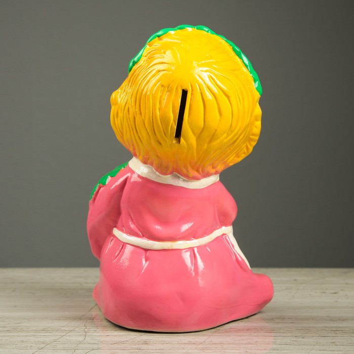 Копилка "Деовчка с розами" 23 см микс