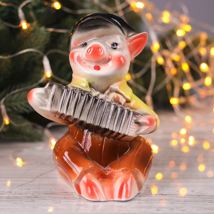 Копилка "Свинка Гармонист" 23 см МИКС