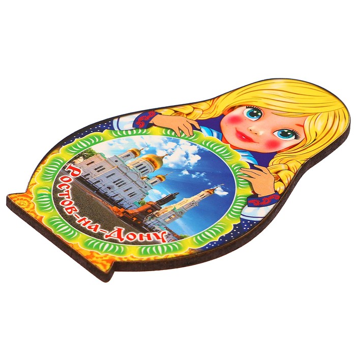 Магнит Матрёшка "Ростов-на-Дону-2", 9,5х6,5см