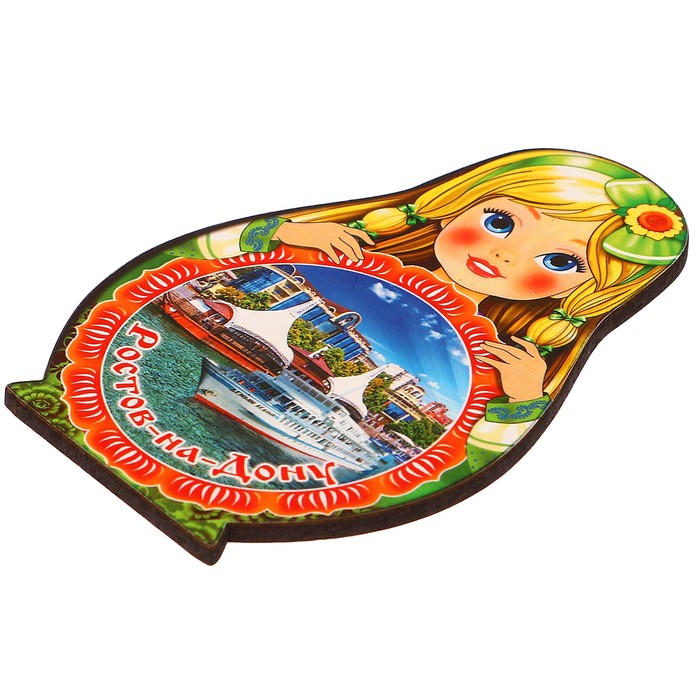 Магнит Матрёшка "Ростов-на-Дону-3", 9,5х6,5см