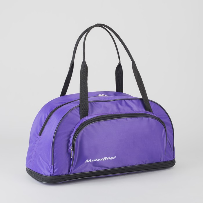 Сумка дорожная на молнии с расширением, 1 отдел, наружный карман, цвет фиолетовый