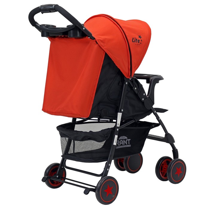 Коляска прогулочная LITE, цвет красный