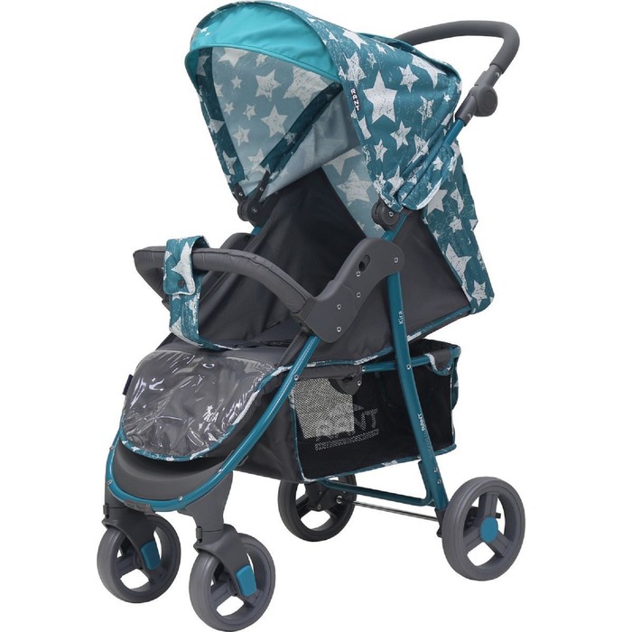 Коляска прогулочная KIRA Plus "Звёзды", цвет аквамарин