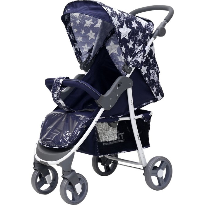 Коляска прогулочная KIRA Plus "Звёзды", цвет синий