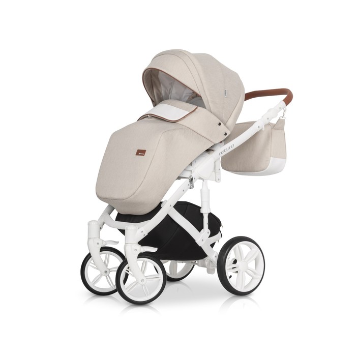 Коляска 3 в 1 NATURO (Riko), 02 коричневый-бежевый