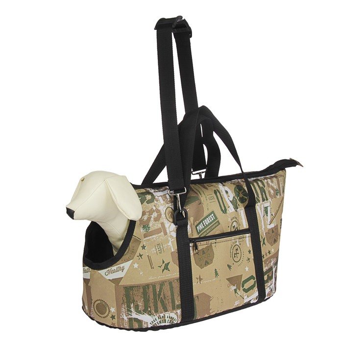 Сумка-переноска с отверстием для головы большая, ПВХ, 48 х 23 х 28см, микс цветов