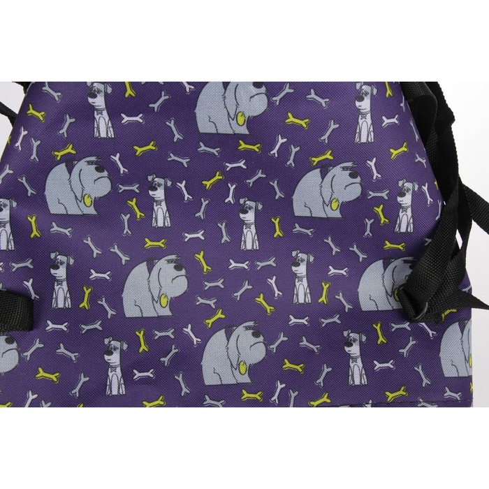 Сумка-переноска полукруглая для котят, ПВХ/мех "овчина", 32 х 20.5 х 22 см, микс