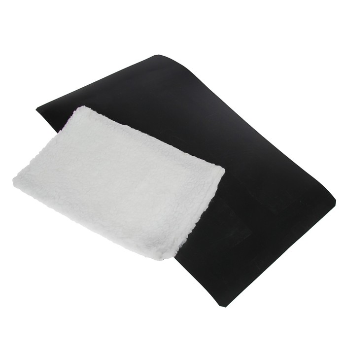 Сумка-переноска полукруглая средняя, ПВХ/мех "овчина", 46 х 28.5 х 29 см, микс цветов