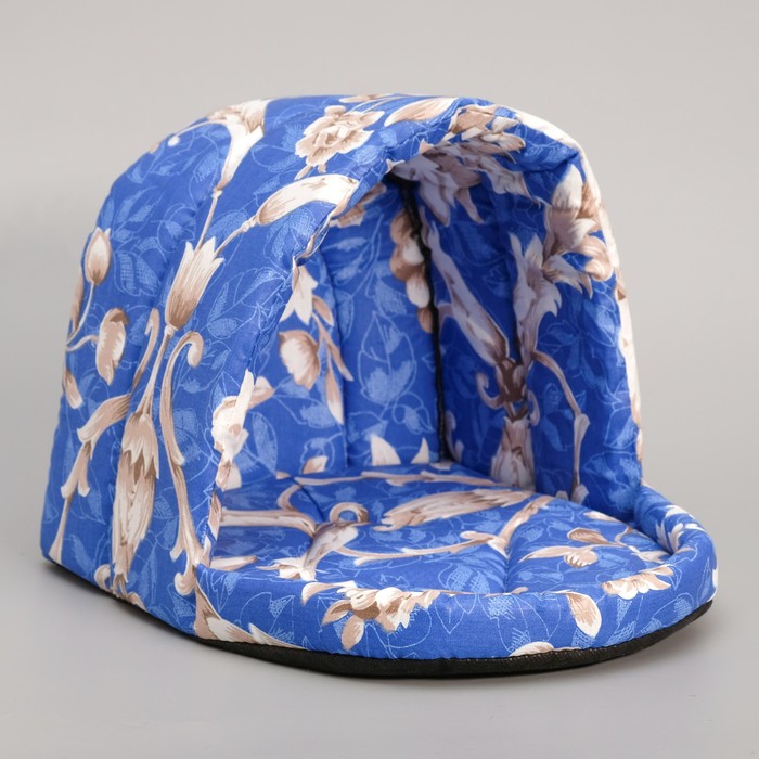 Лежанка полузакрытая " Люлька"для котят, бязь/поролон,  30 х 24 х 24 см, микс