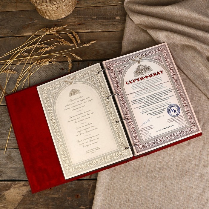 Родословная книга "Парадная" 26×31,5×7 см, 108 листов, натур. кожа