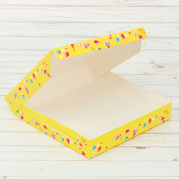 Упаковка для кондитерских изделий «Вкусняшки», 25 х 25 х 4,5 см