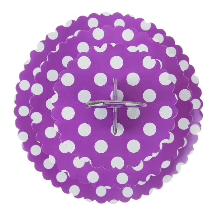 Подставка для пирожных трёхъярусная "Ласка", сиреневый цвет