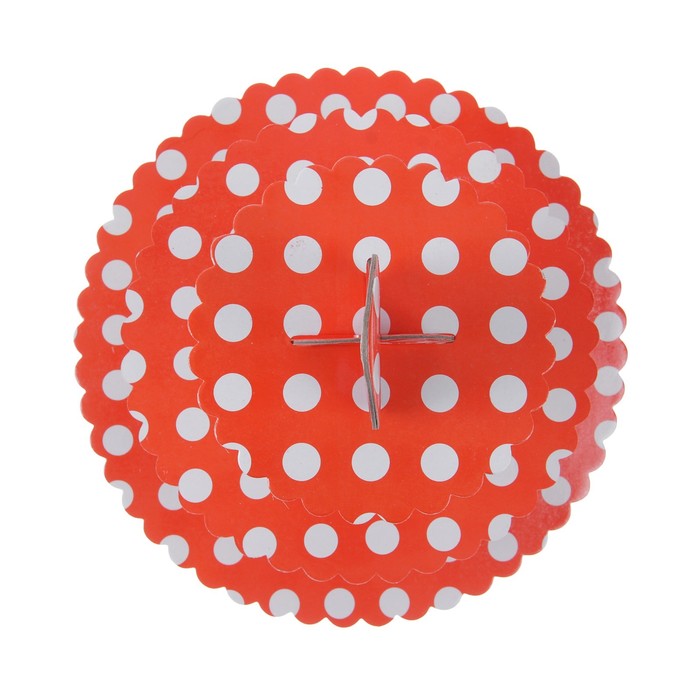 Подставка для пирожных трёхъярусная "Ласка", красный цвет