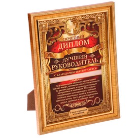 

Диплом в рамке "Лучший руководитель", 15 х 20 см