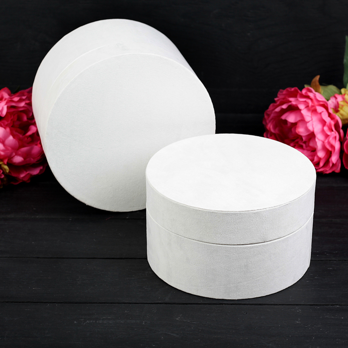 Набор коробок 2в1 "Бархат", 21,5 х 21,5 х 13,5 - 19,5 х 19,5 х 12 см