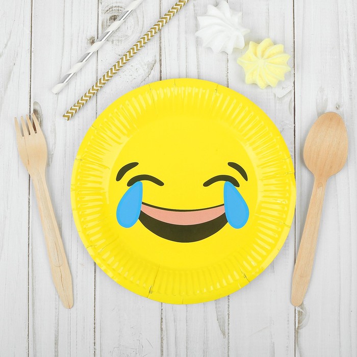 Бумажная тарелка "Смайлик" (набор 6 шт)    УЦЕНКА