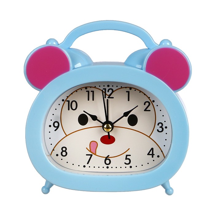 Ретро-будильник "Обезьянка", овал, на циферблате мордочка, микс цветов, 12,5*10,5 см