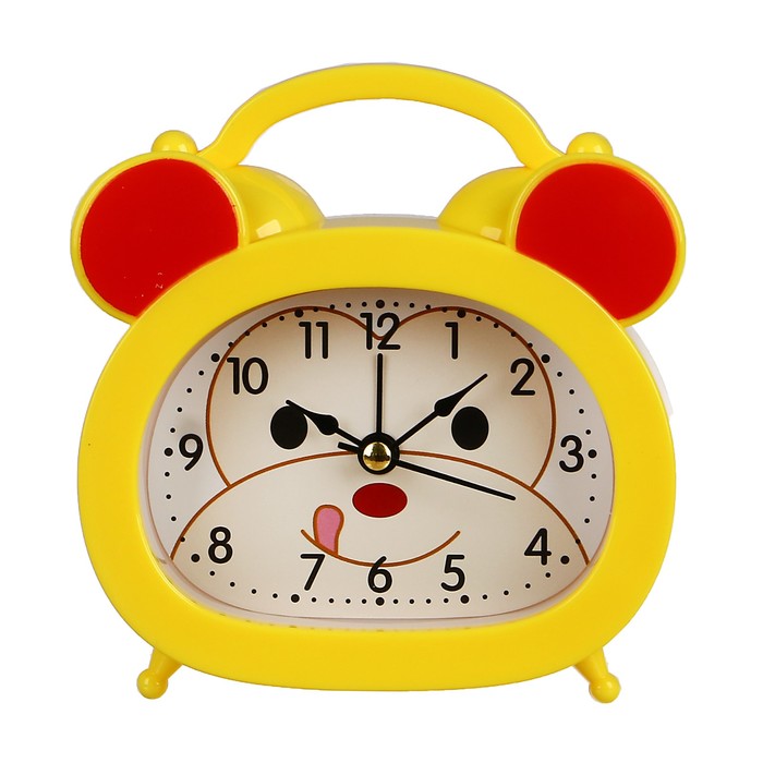 Ретро-будильник "Обезьянка", овал, на циферблате мордочка, микс цветов, 12,5*10,5 см