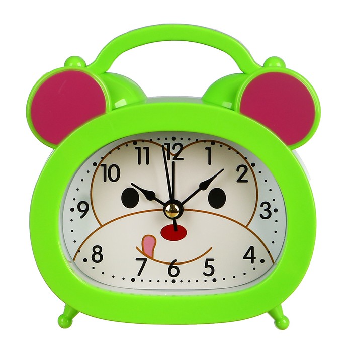 Ретро-будильник "Обезьянка", овал, на циферблате мордочка, микс цветов, 12,5*10,5 см