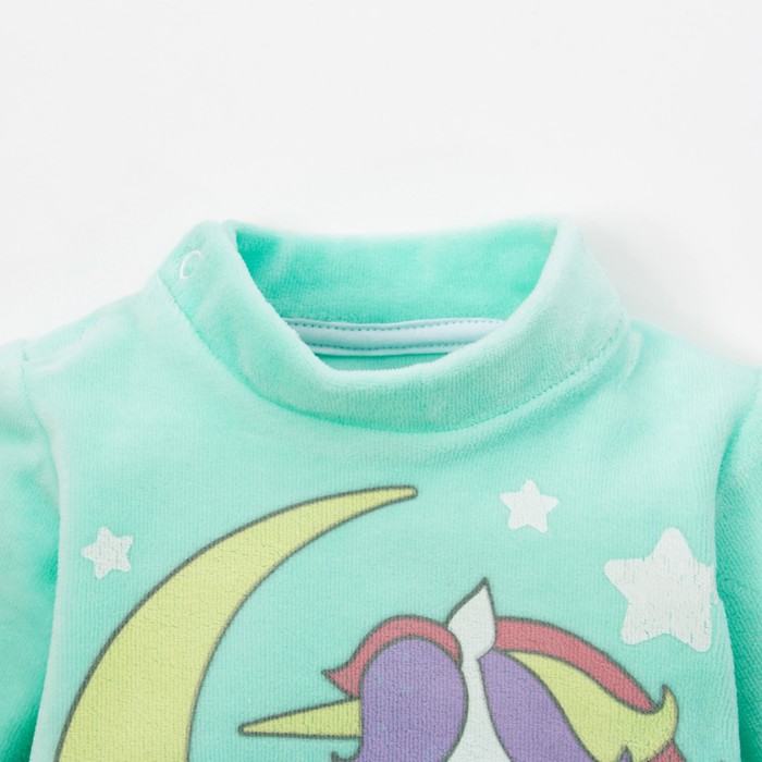 Костюм: джемпер и брюки Крошка Я "Пони" велюр, рост 62-68см (3-6мес)